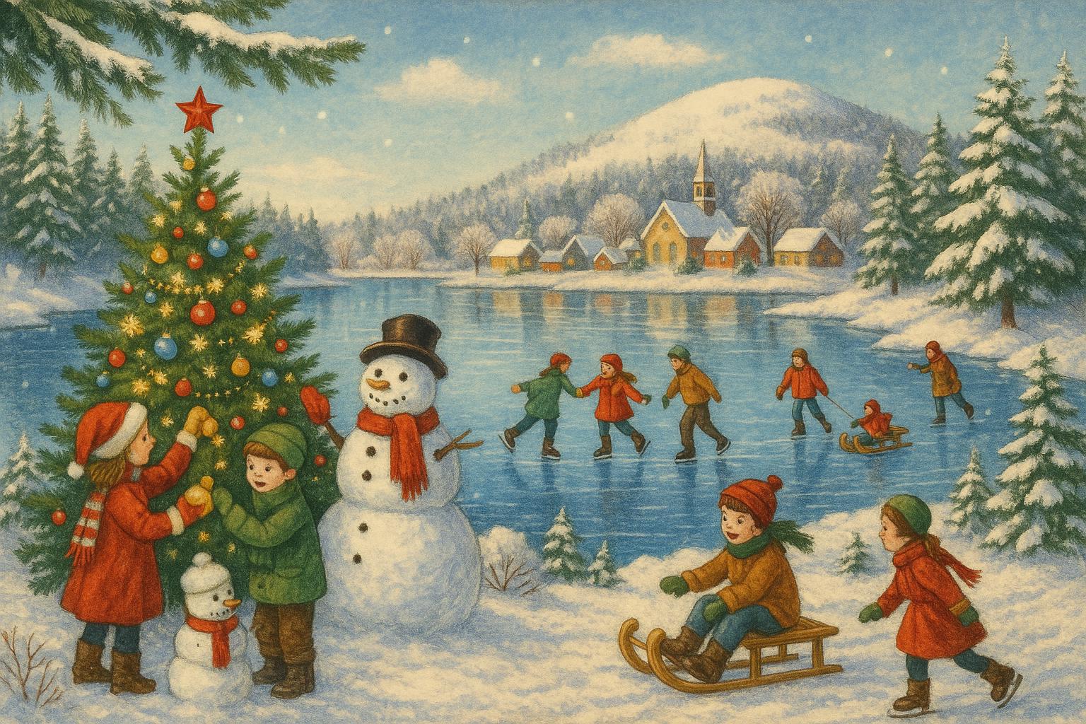 Christmas and winter activities near lakes