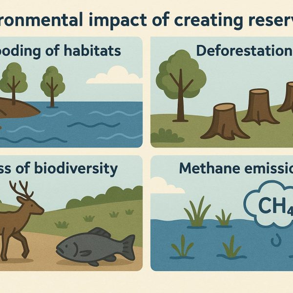 Environmental impact of creating reservoirs