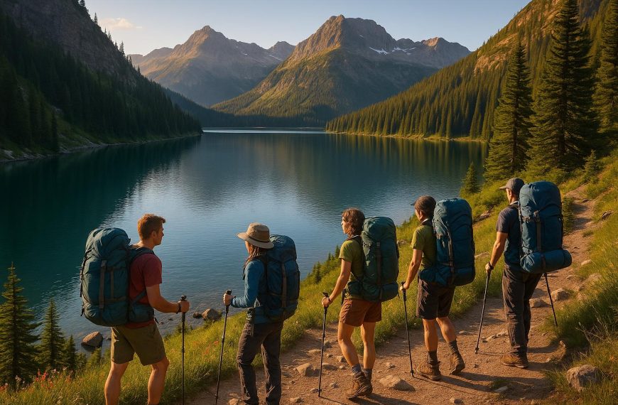 Multi-day hiking trips involving lakes