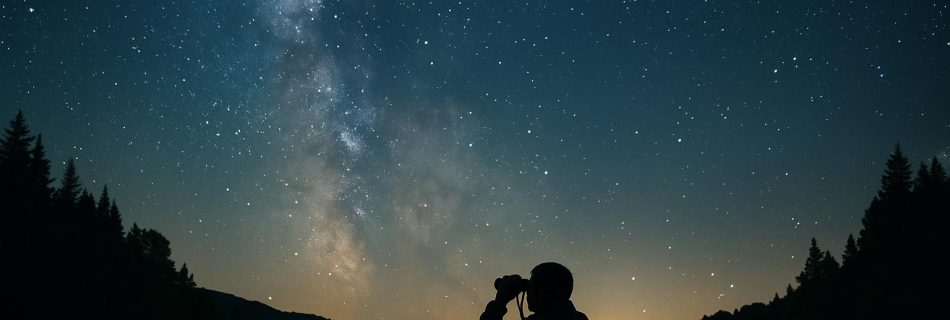 Night-time stargazing by the lakes