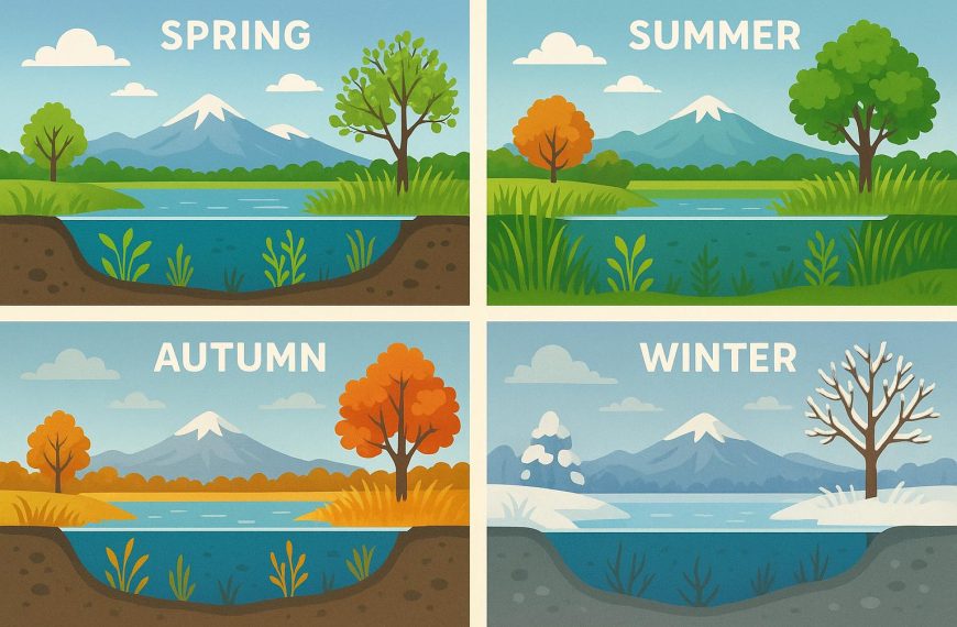 Seasonal changes in lake ecosystems