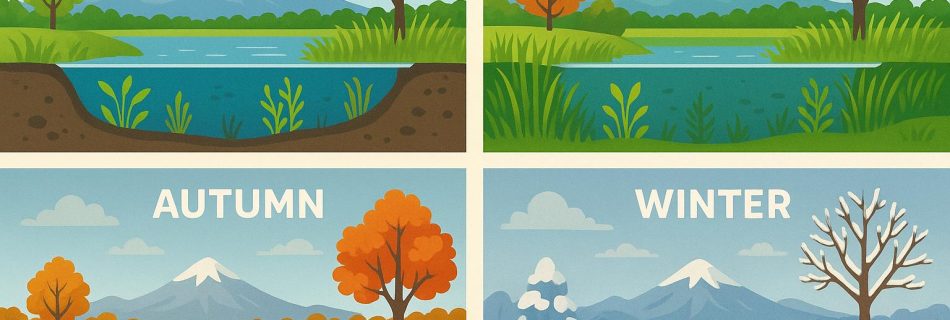 Seasonal changes in lake ecosystems