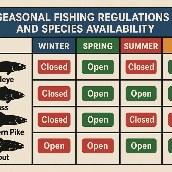 Seasonal fishing regulations and species availability