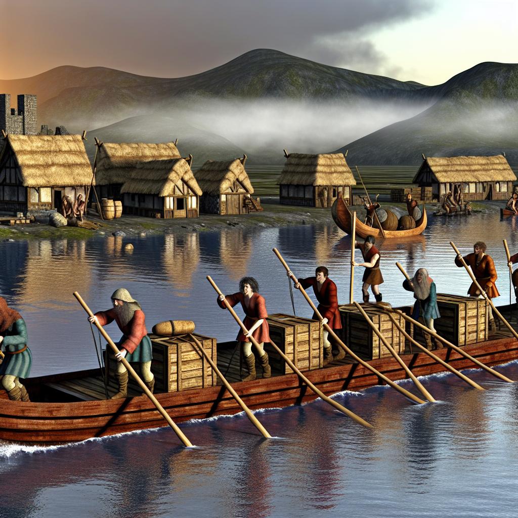 The use of lakes in medieval transportation