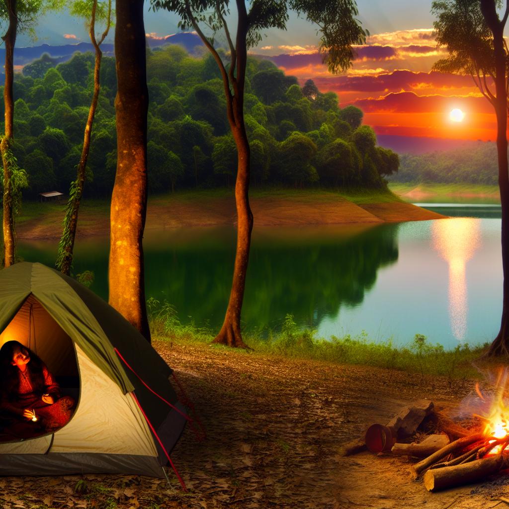 Wild camping near remote lakes